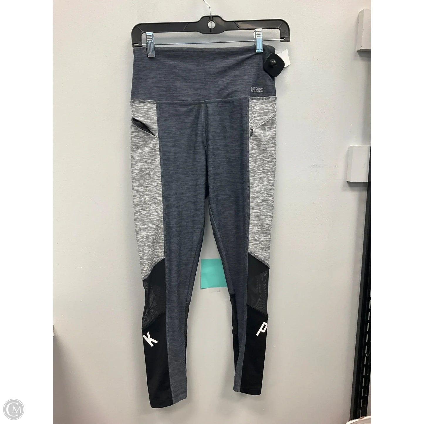 Athletic Leggings By Pink In Grey, Size: S