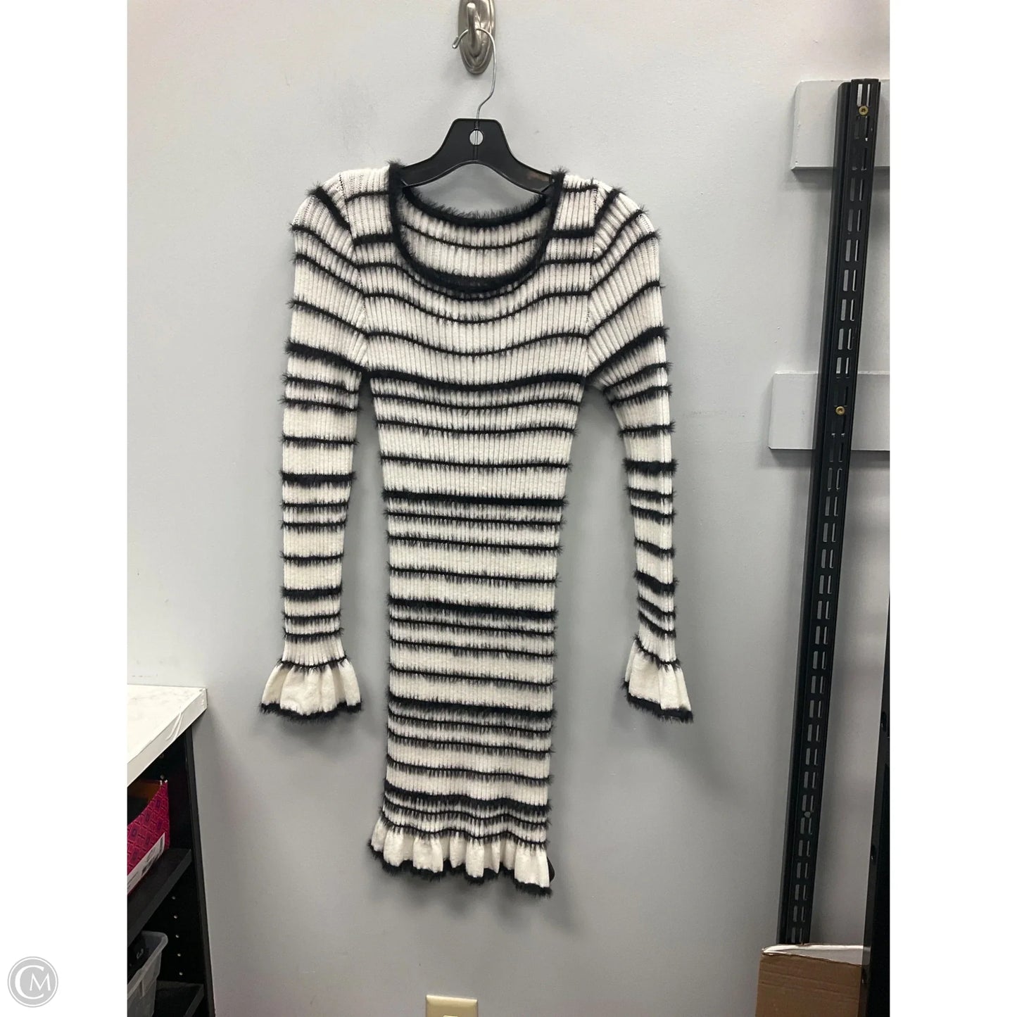 Dress Sweater By Shein In Striped Pattern, Size: 4