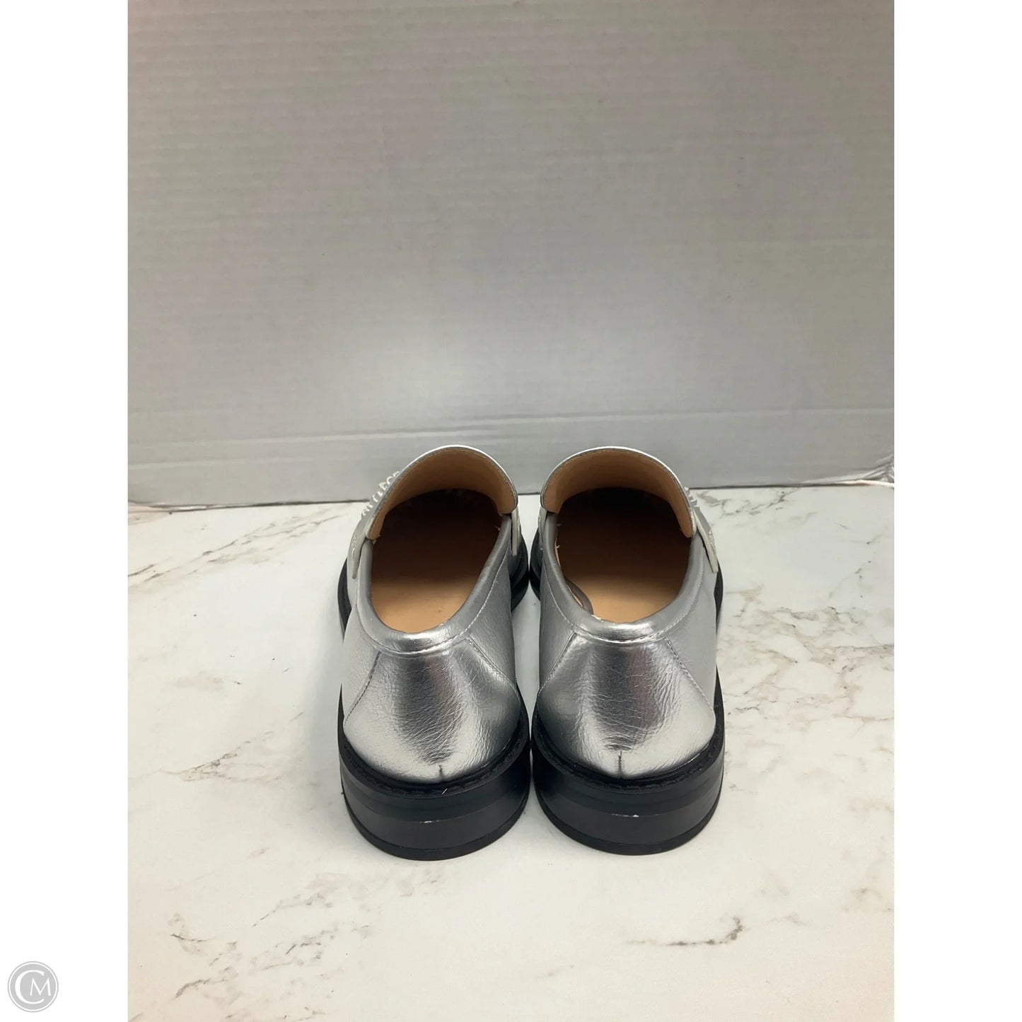 Shoes Flats By Loft In Silver, Size: 7.5