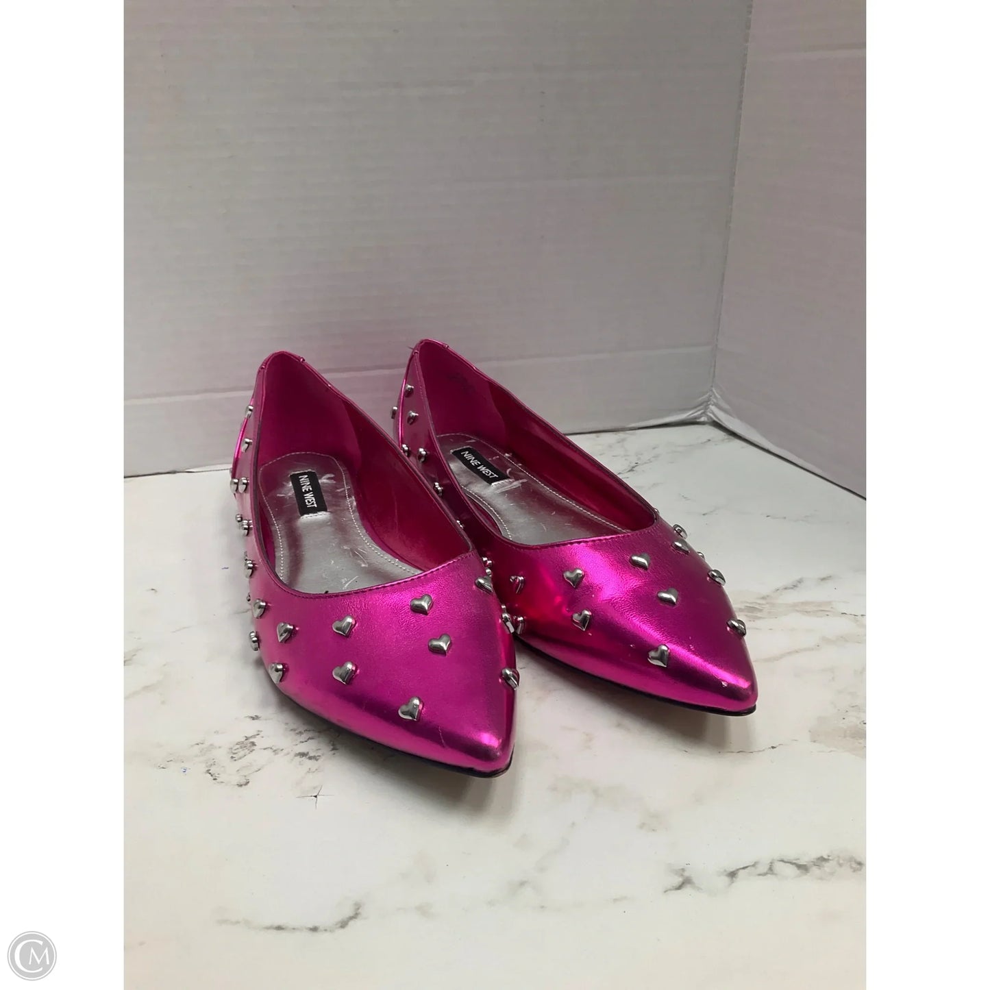 Shoes Flats By Nine West In Pink & Silver, Size: 7.5