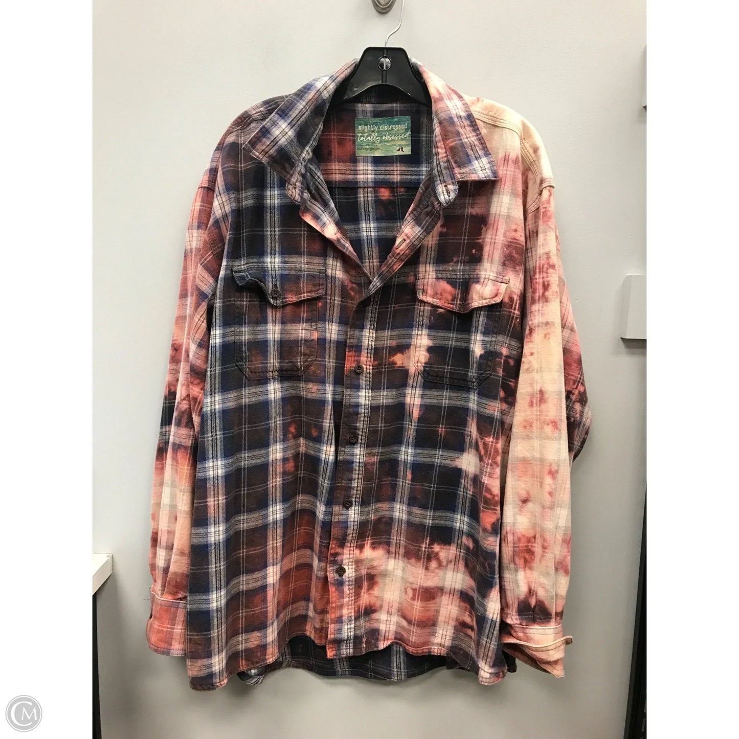 Top Long Sleeve By Clothes Mentor In Plaid Pattern, Size: 2x