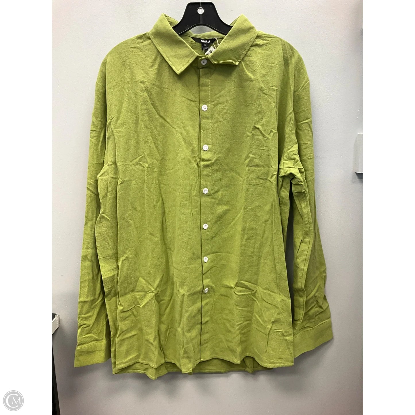 Top LS By Clothes Mentor In Green, Size: Xl