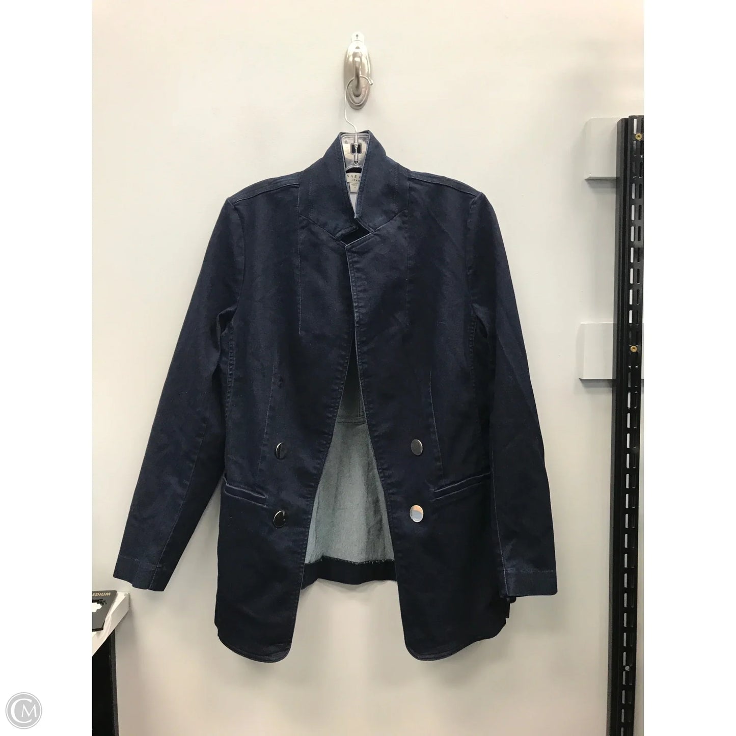 Jacket Denim By Anne Klein In Blue, Size: M