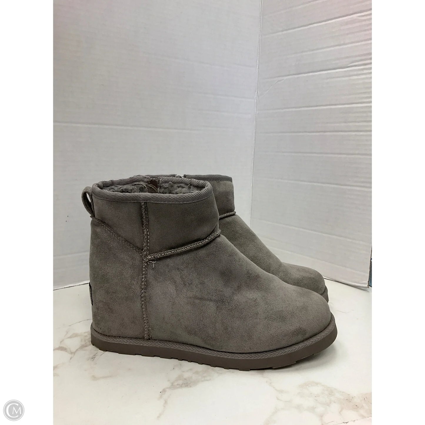 Boots Ankle Flats By Cushionaire In Grey, Size: 7.5