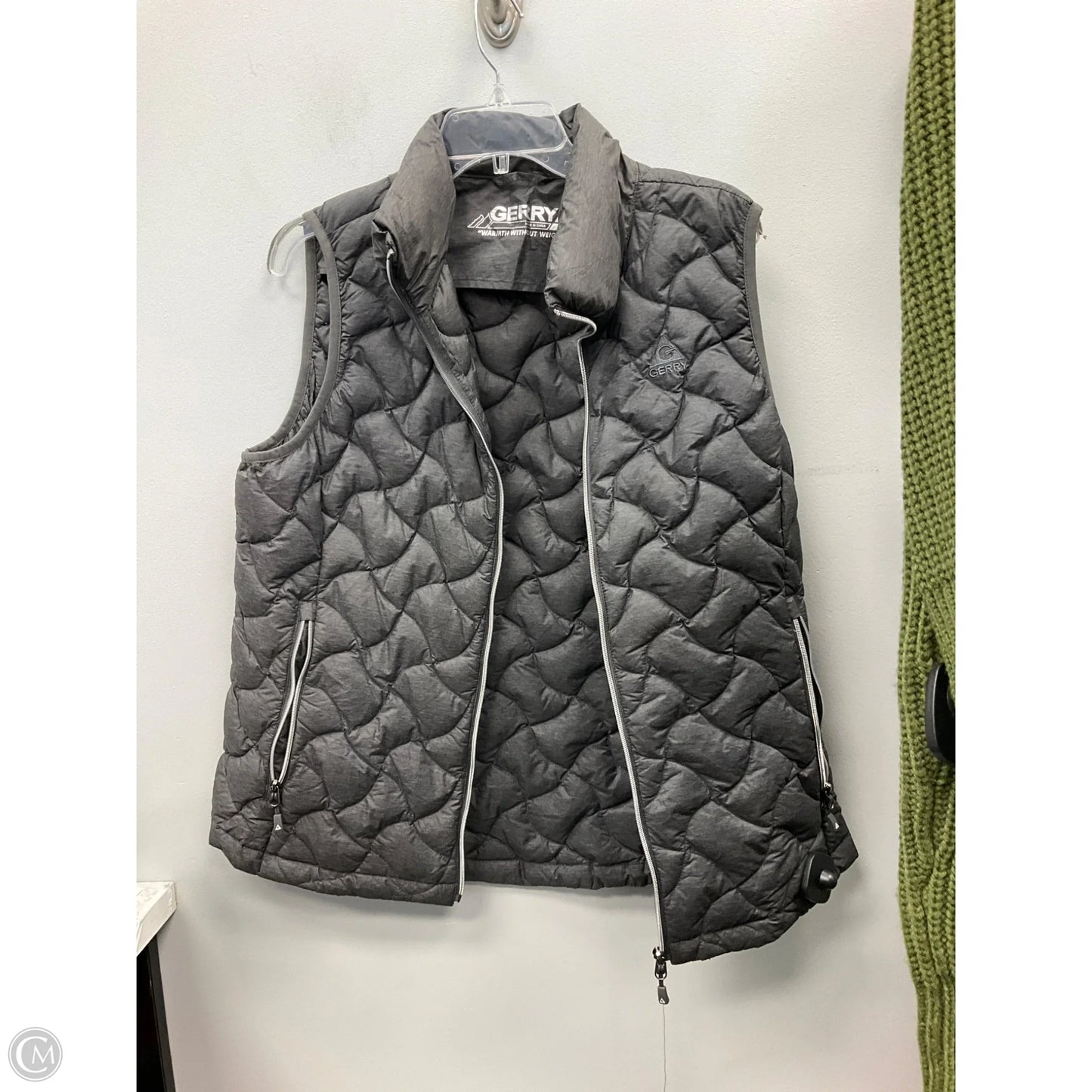 Vest Puffer & Quilted By Gerry In Grey, Size: L
