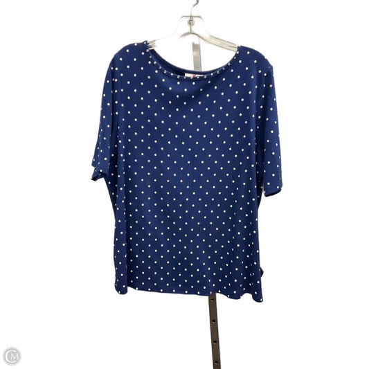 Top Short Sleeve By Quaker Factory In Blue, Size: 1x