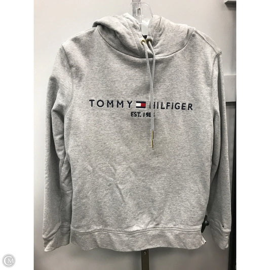 Sweatshirt Hoodie By Tommy Hilfiger In Grey, Size: S