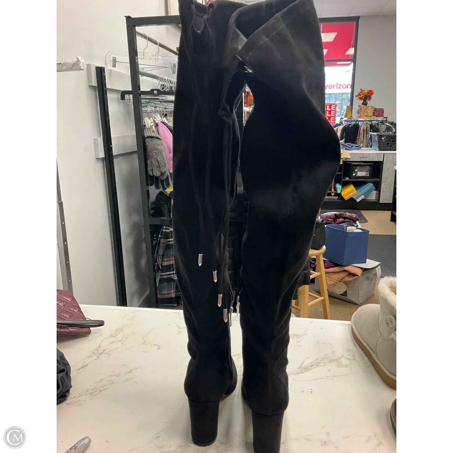 Boots Knee Heels By Marc Fisher In Black, Size: 8.5