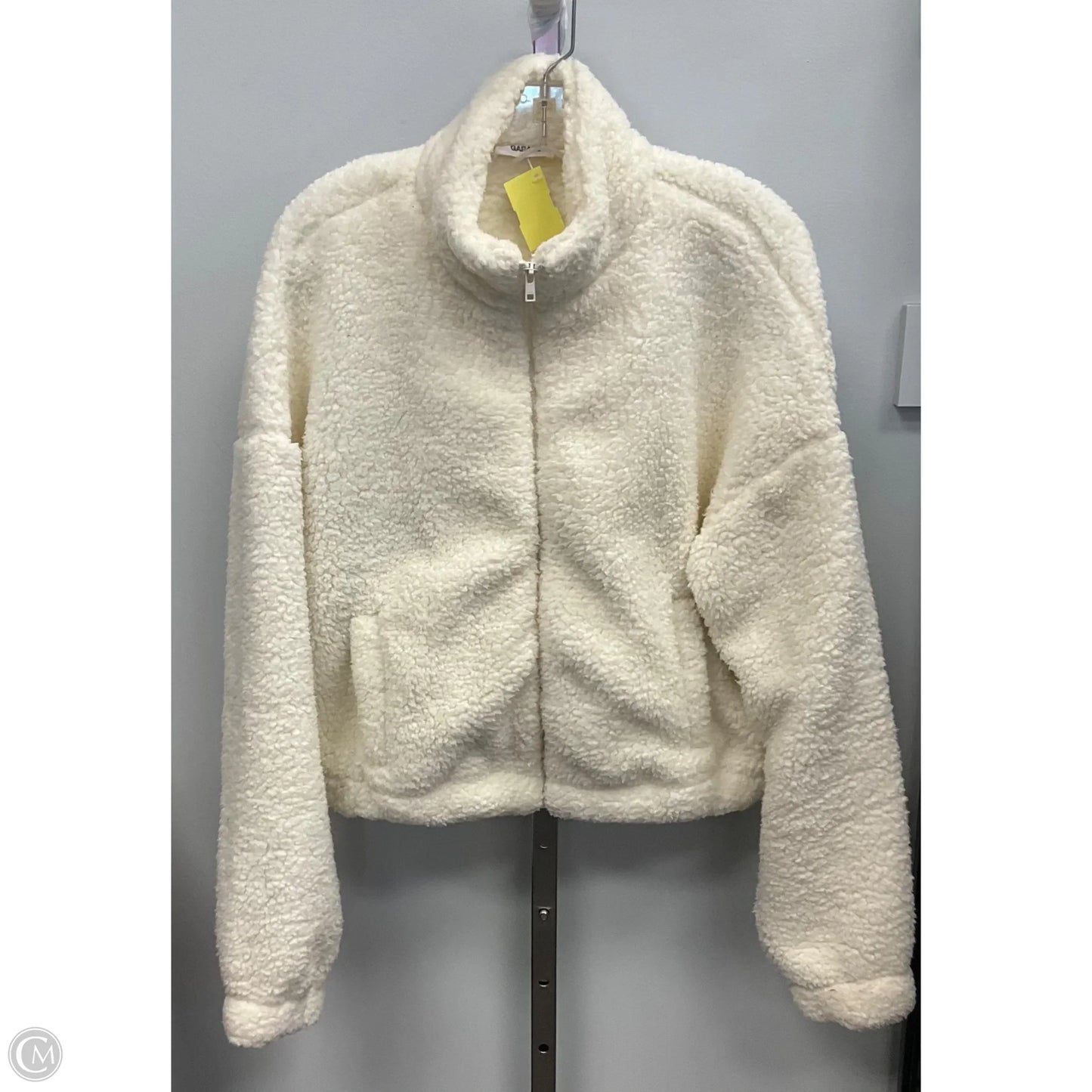 Jacket Faux Fur & Sherpa By Garage In White, Size: L