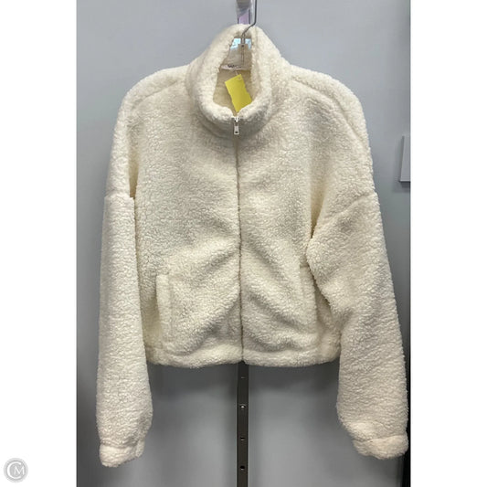 Jacket Faux Fur & Sherpa By Garage In White, Size: L
