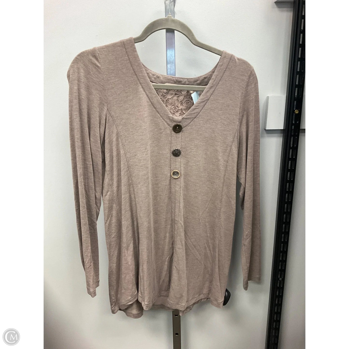 Top Long Sleeve By Soft Surroundings In Taupe, Size: Sp