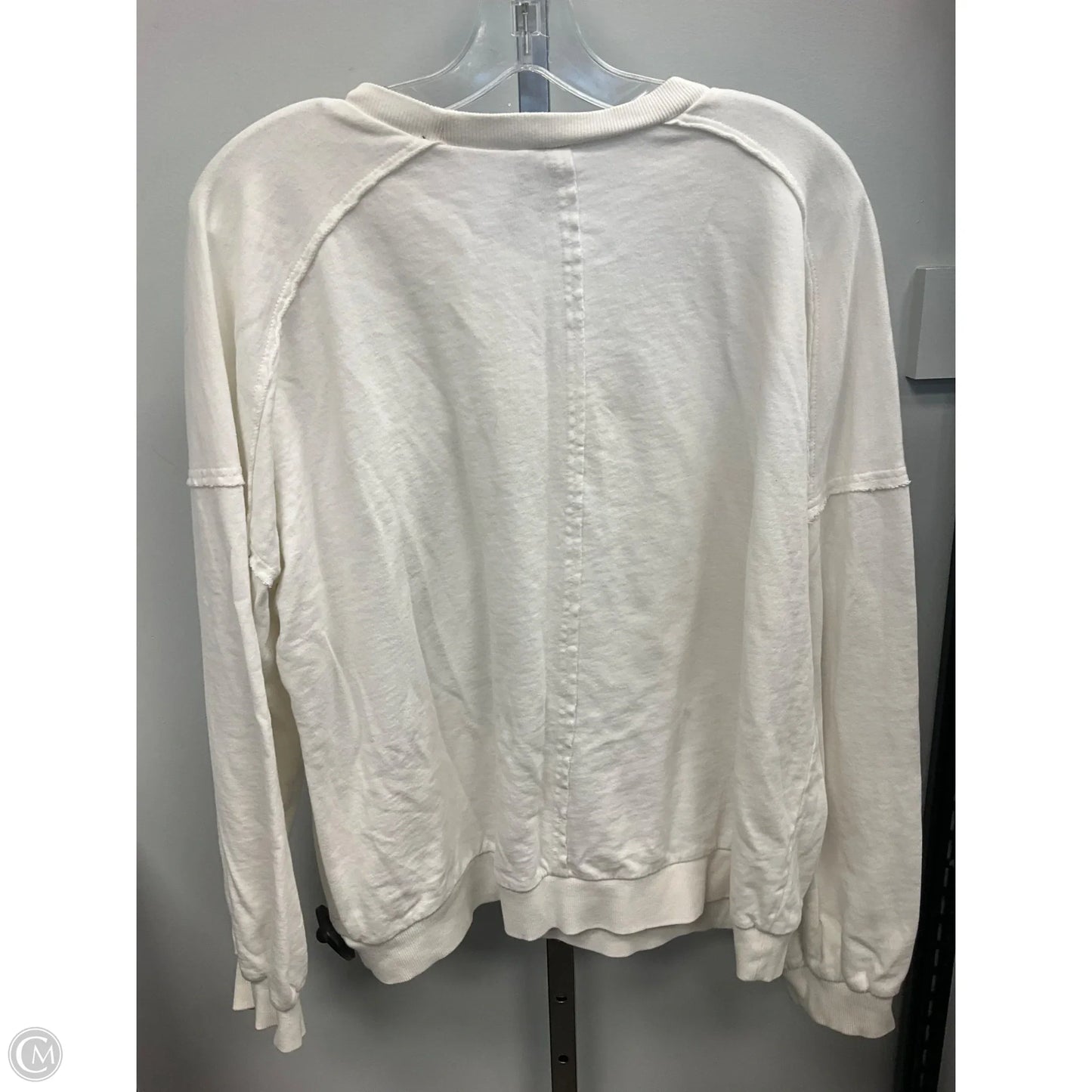 Top Long Sleeve By Easel In White, Size: L