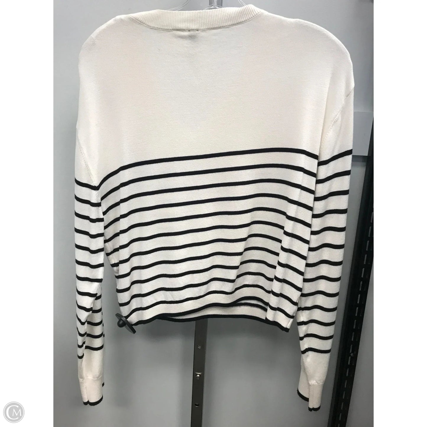 Top Long Sleeve By Divided In Striped Pattern, Size: M