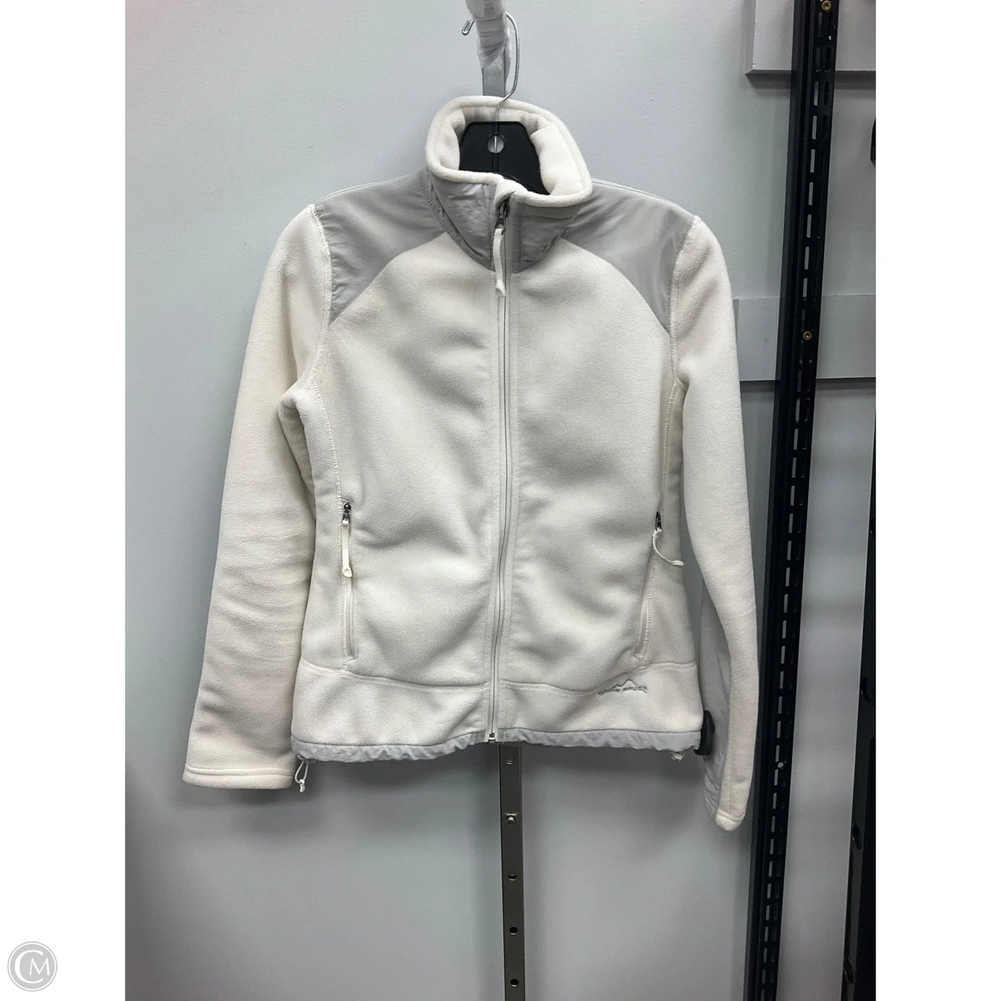 Jacket Fleece By Eddie Bauer In White, Size: Xs