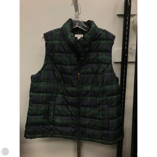 Vest Puffer & Quilted By Charter Club In Plaid Pattern, Size: 2x