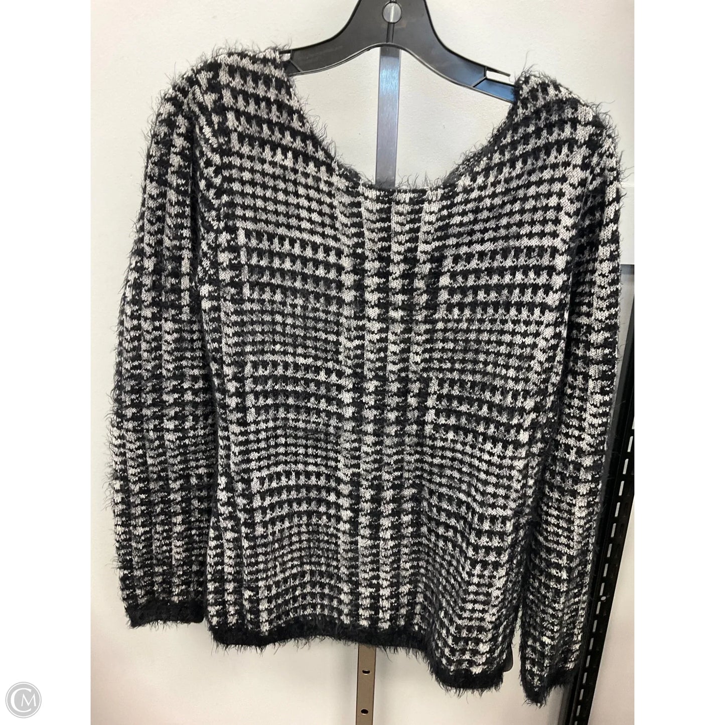 Sweater By Ana In Black & Grey, Size: M