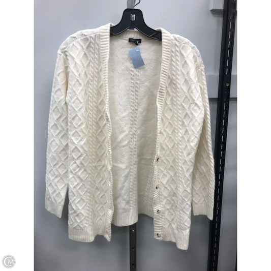 Sweater Cardigan By Talbots In Cream, Size: Xs