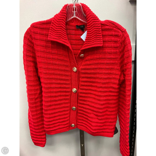 Sweater Cardigan By Talbots In Red, Size: S