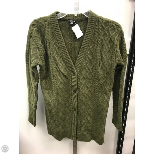 Sweater Cardigan By Talbots In Green, Size: Xs
