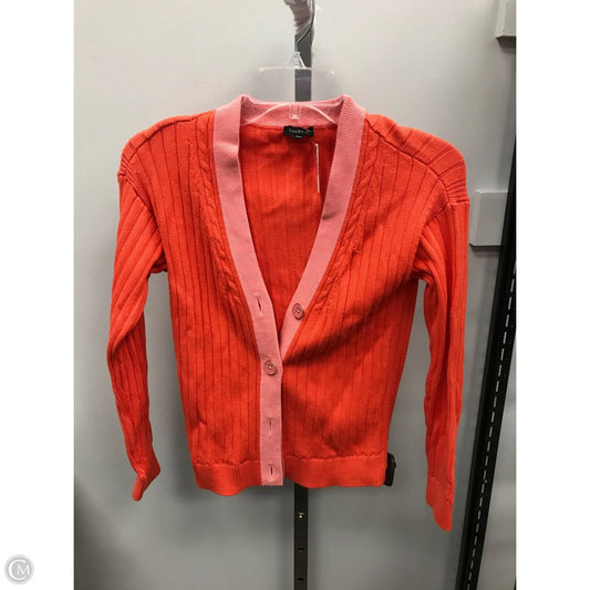 Sweater Cardigan By Talbots In Orange & Pink, Size: Xs