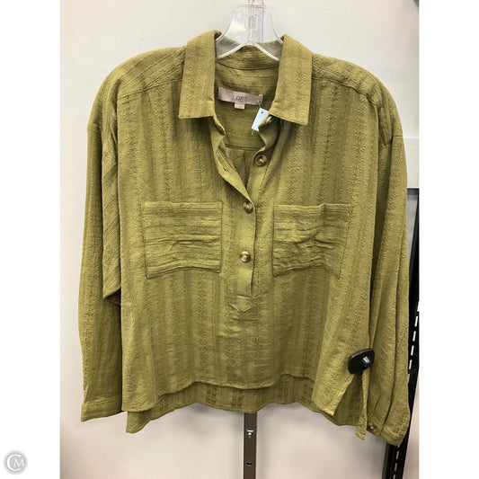 Top Long Sleeve By Loft In Green, Size: S