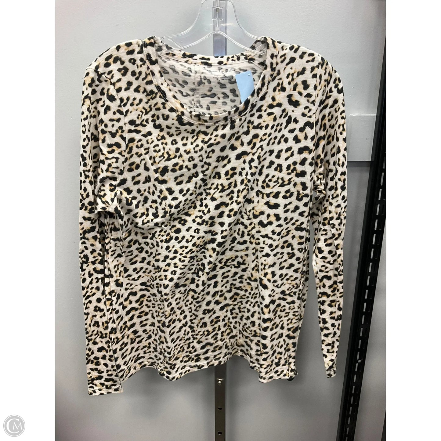 Top Long Sleeve By Banana Republic In Animal Print, Size: L
