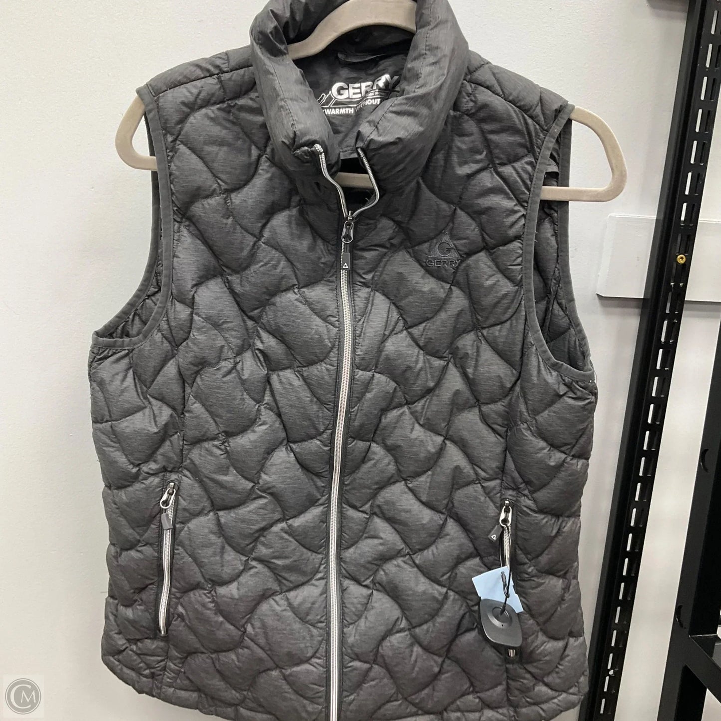 Vest Puffer & Quilted By Gerry In Grey, Size: L
