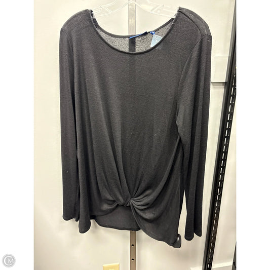 Top Long Sleeve By Apt 9 In Black, Size: L