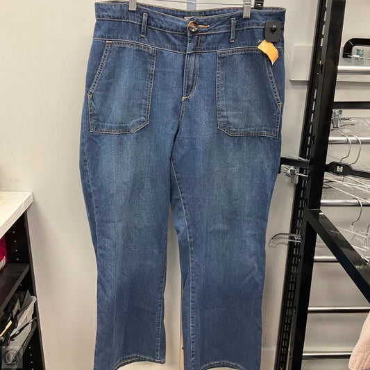 Jeans Wide Leg By Simply Vera In Blue, Size: 14