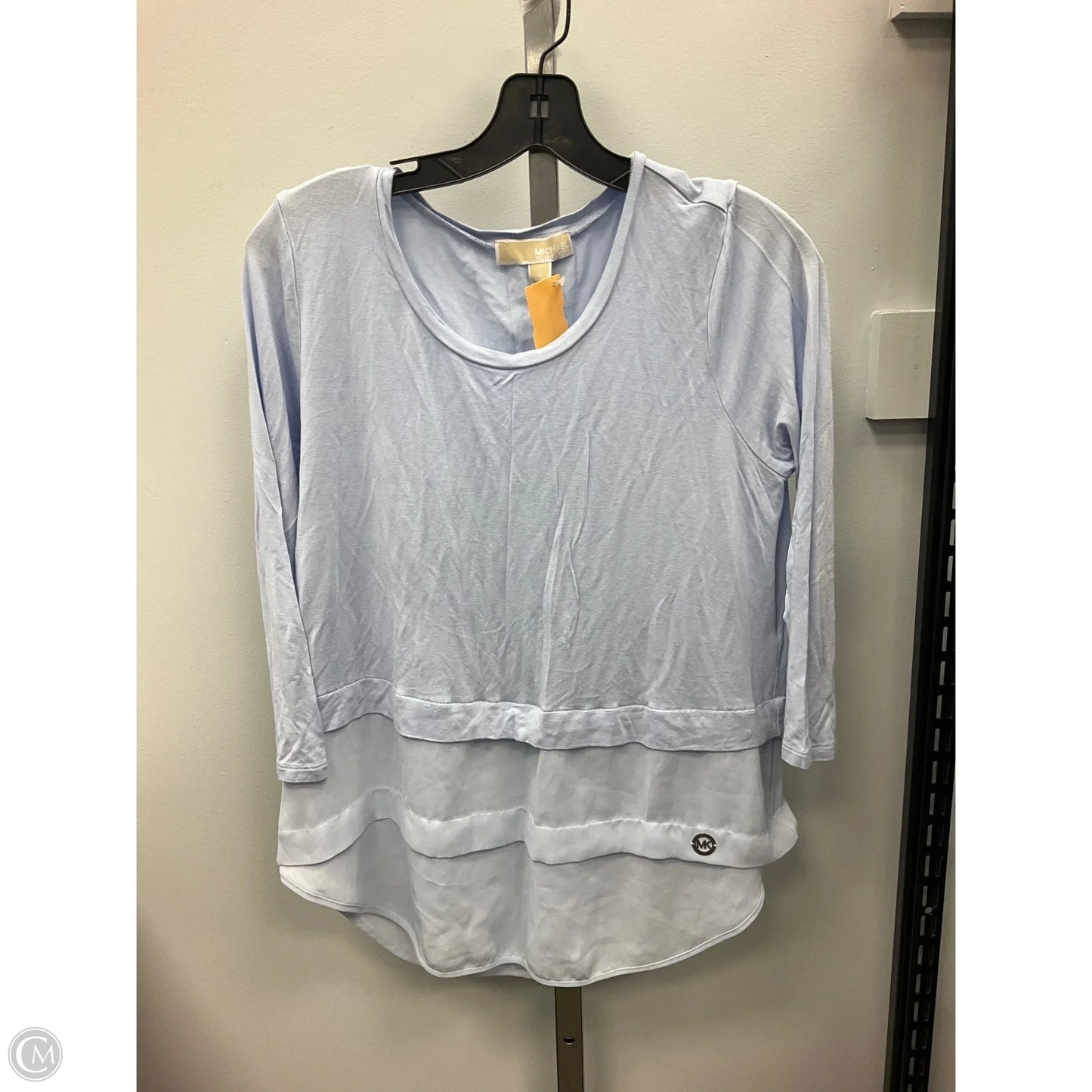 Top Long Sleeve By Michael by Michael Kors In Blue, Size: L