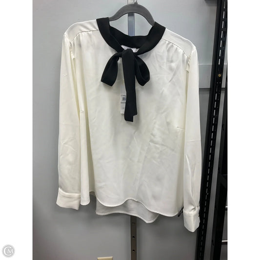 Top Long Sleeve By Calvin Klein In Cream, Size: 1x