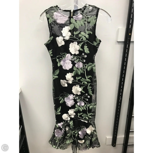 Dress Party Midi By Calvin Klein In Floral Print, Size: 2
