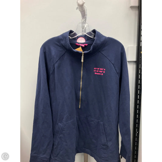 Top Long Sleeve Designer By Lilly Pulitzer In Navy, Size: Xxl