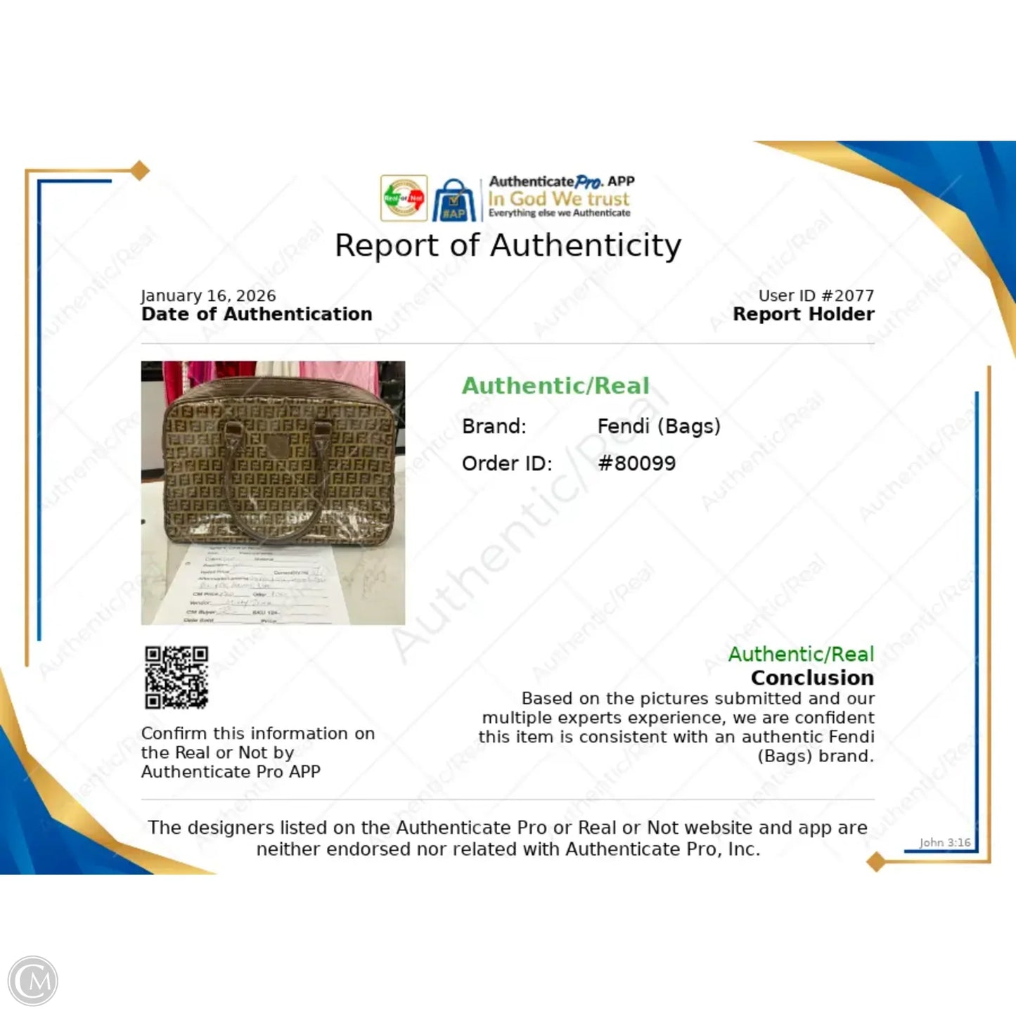 Handbag Luxury Designer By Fendi, Size: Medium