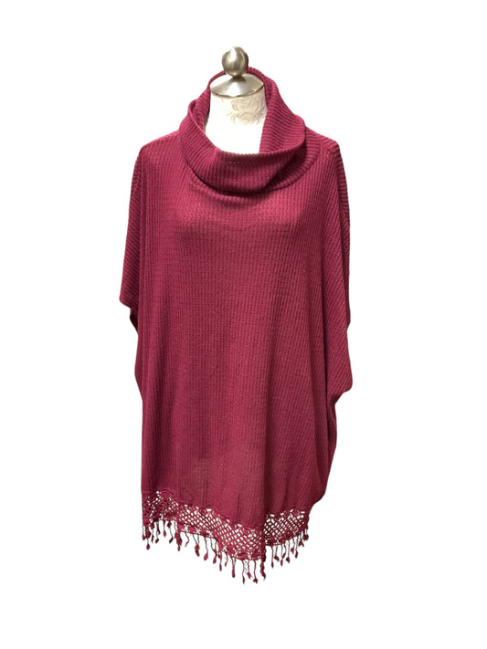 Poncho By Emerald In Red, Size: L