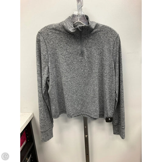 Athletic Top Long Sleeve Collar By 90 Degrees By Reflex In Grey, Size: M