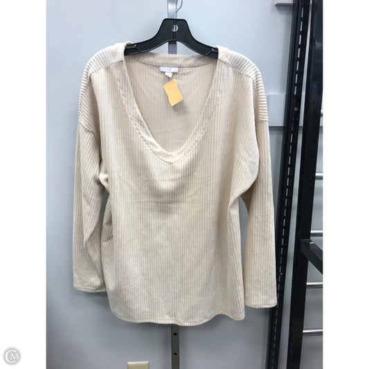 Top Long Sleeve By J. Jill In Cream, Size: Xl