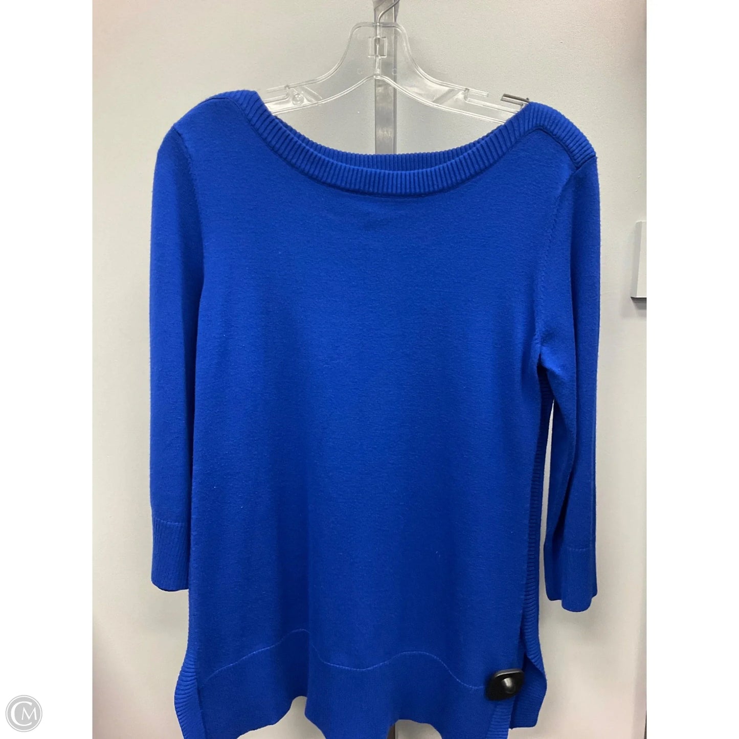 Top 3/4 Sleeve By Cable And Gauge In Blue, Size: M