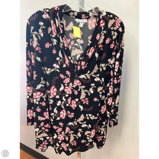Top 3/4 Sleeve By Charter Club In Floral Print, Size: 3x