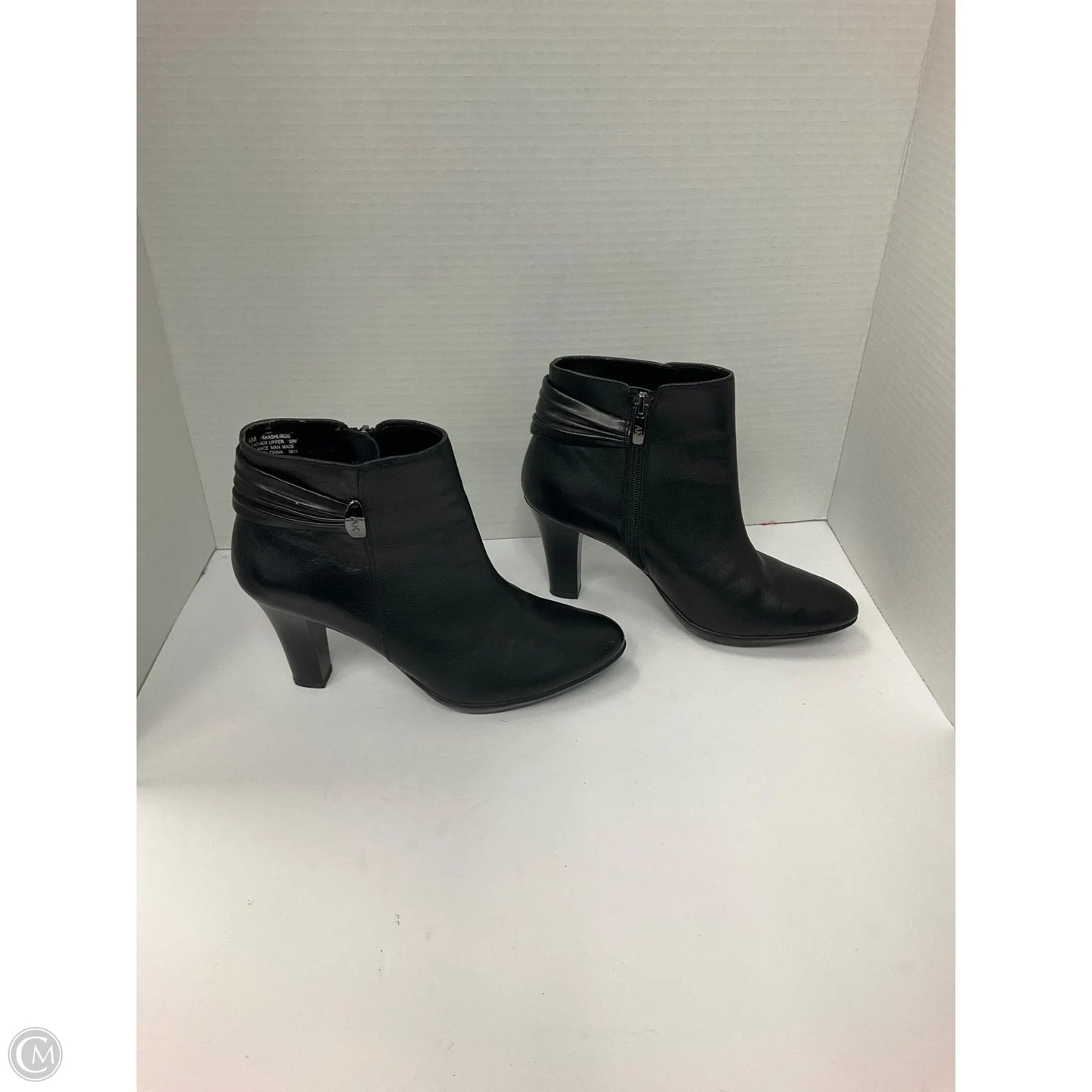 Boots Ankle Heels By Anne Klein In Black, Size: 6