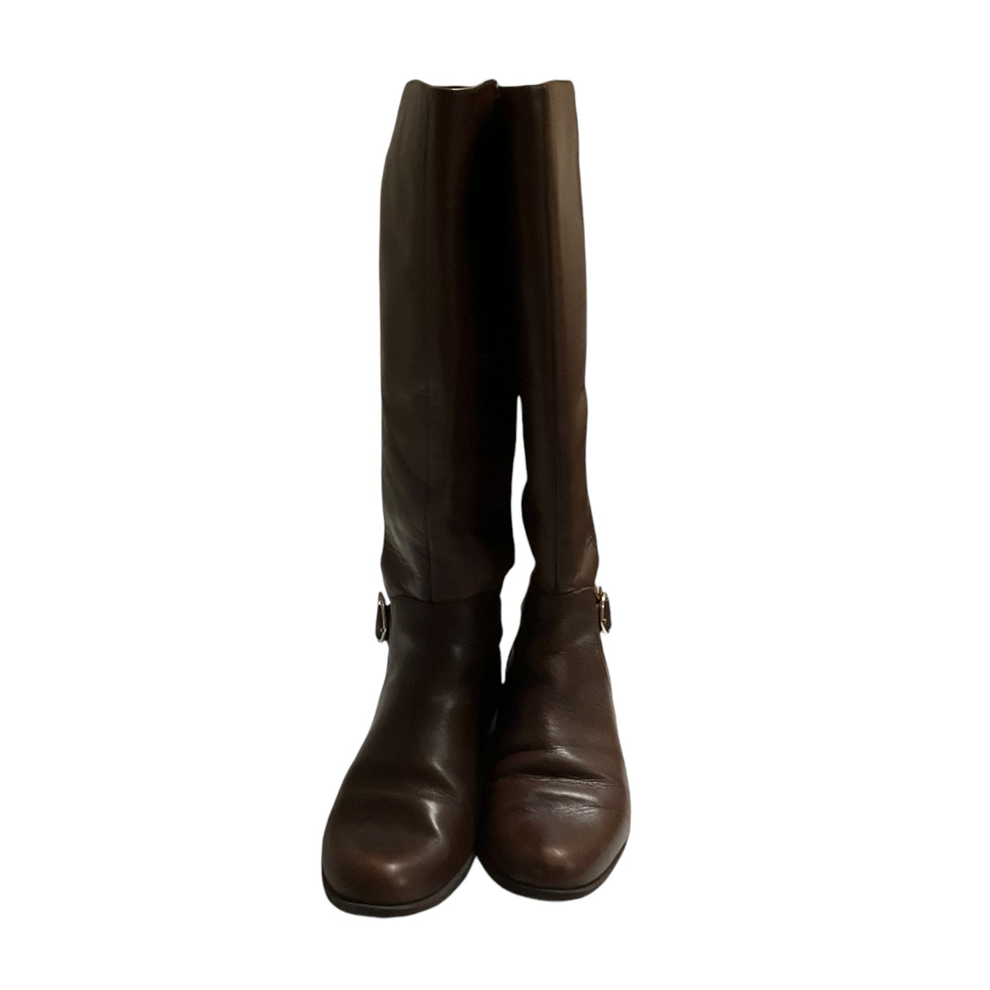 Boots Knee Flats By Nine West In Brown, Size: 9.5