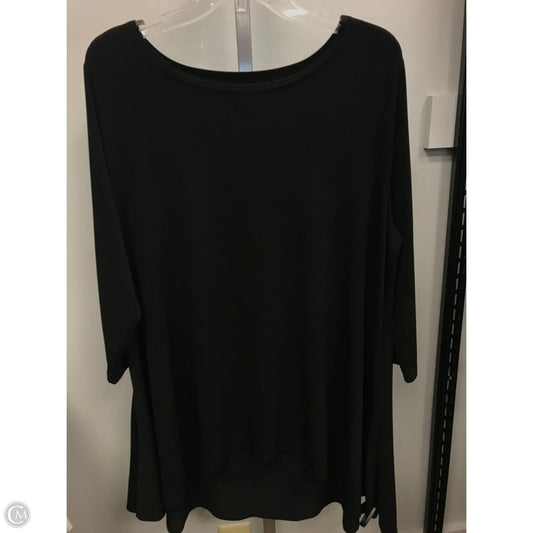 Top 3/4 Sleeve By Alfani In Black, Size: 2x