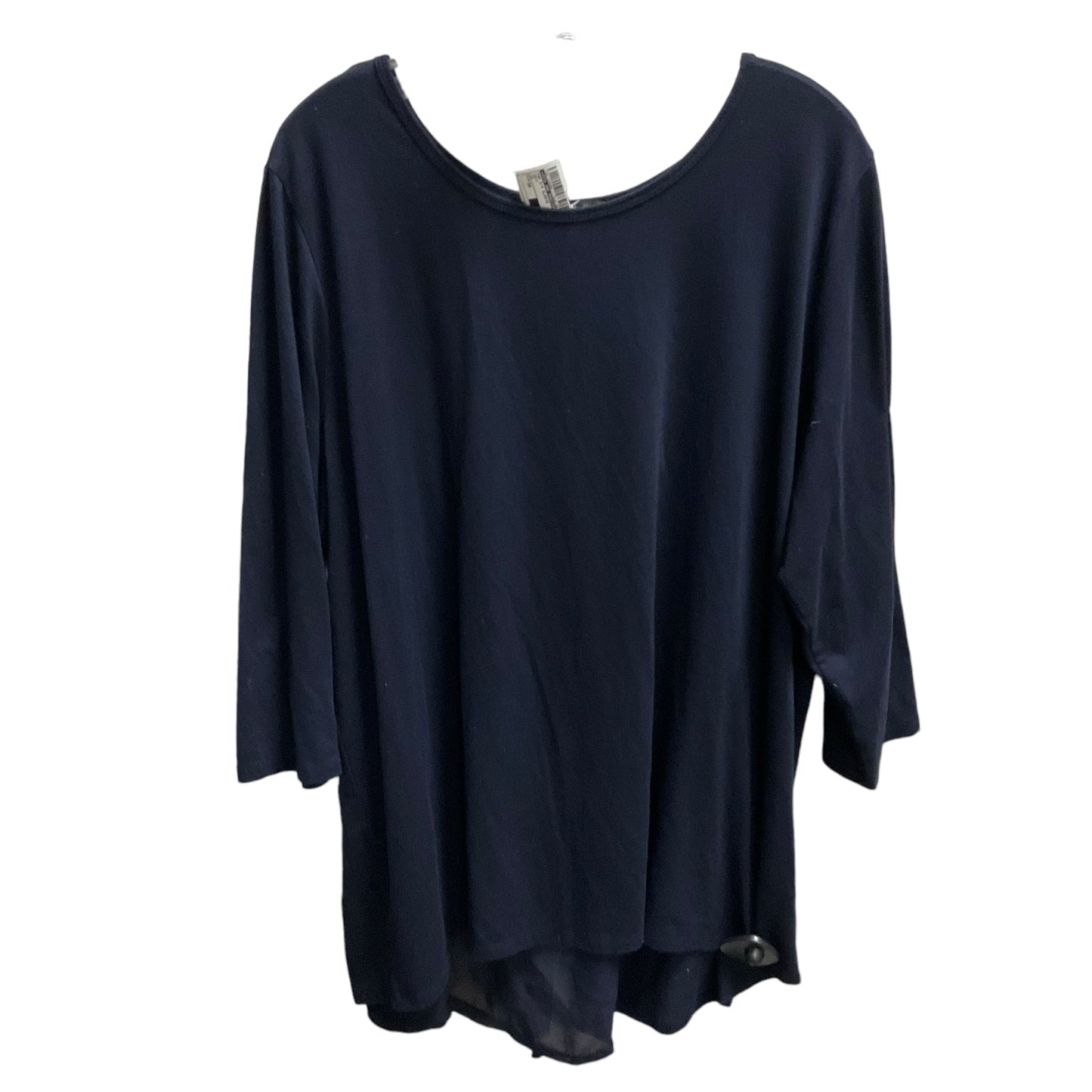 Top 3/4 Sleeve By 89th And Madison In Navy, Size: 3x