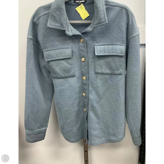 Jacket Shirt By Steve Madden In Blue, Size: L