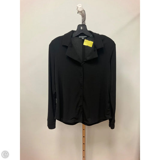Top Long Sleeve By Adrianna Papell In Black, Size: S