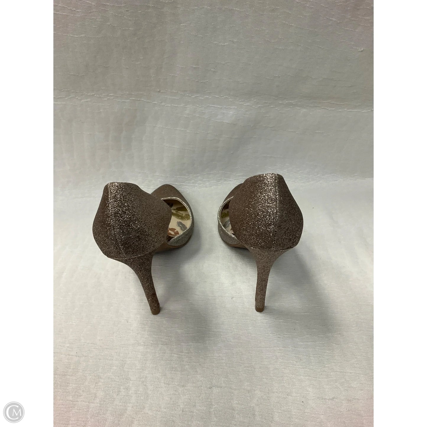 Shoes Heels Stiletto By Juicy Couture In Gold, Size: 7.5