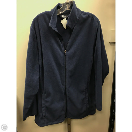 Jacket Fleece By Lands End In Navy, Size: 2x