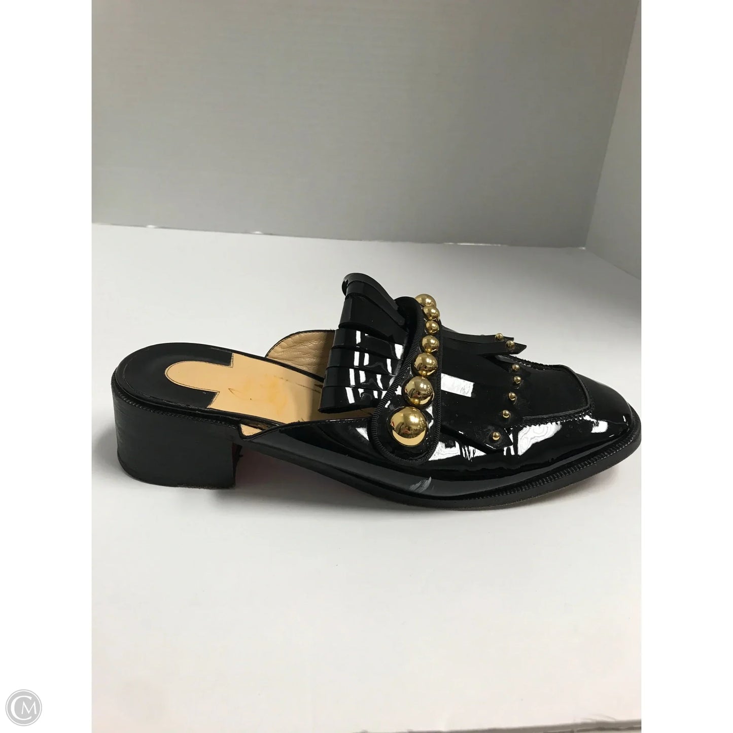 Shoes Luxury Designer By Christian Louboutin In Black, Size: 7