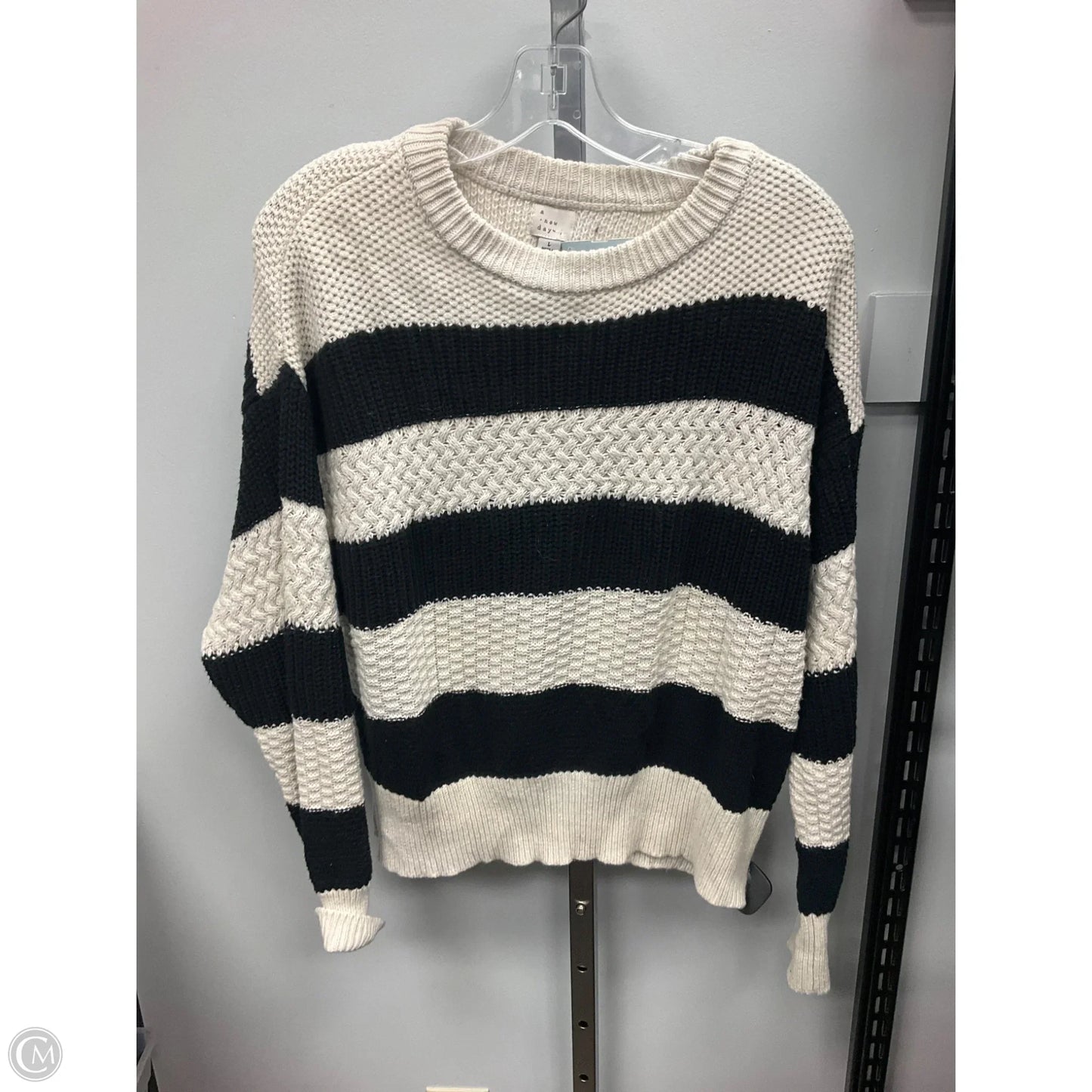 Sweater By A New Day In Striped Pattern, Size: L