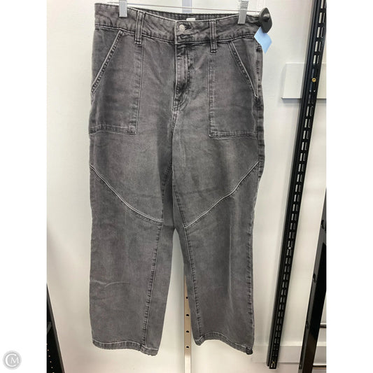 Jeans Wide Leg By Forever 21 In Grey Denim, Size: L